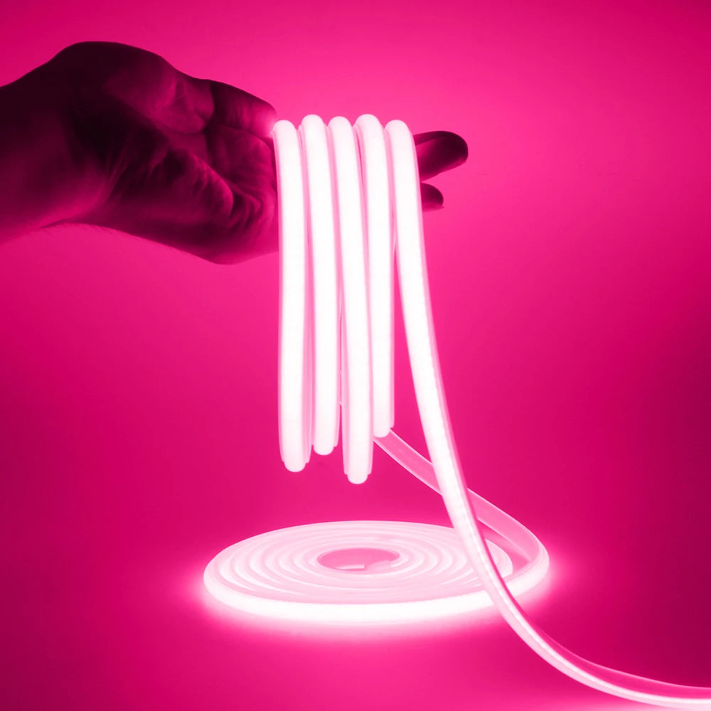 220V Switch COB LED Neon Strip Light 288LED AC EU Power Plug Kit White Pink Red 10 Color Waterproof Flex Tape Home Kitchen Decor