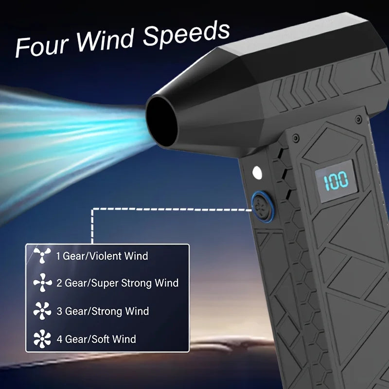Mini Turbo Jet Fan,310000 RPM Mini Air Blower Handheld Electric Brushless Motor Violent Blower Wind Speed 101m/s Industrial Duct