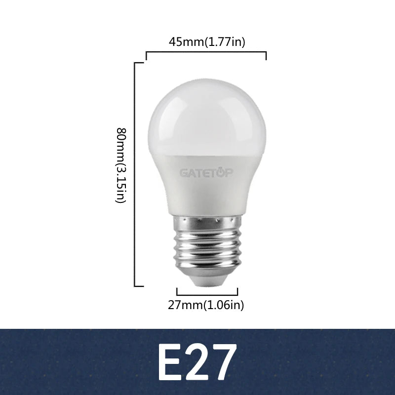 12Pack Lámpara Led Bulb E14 E27 B22 Energy Saving Globe Bulb Lamp 220V 3W 5W 6W 7W Led Warm Cold Light for Living Room Bedroom