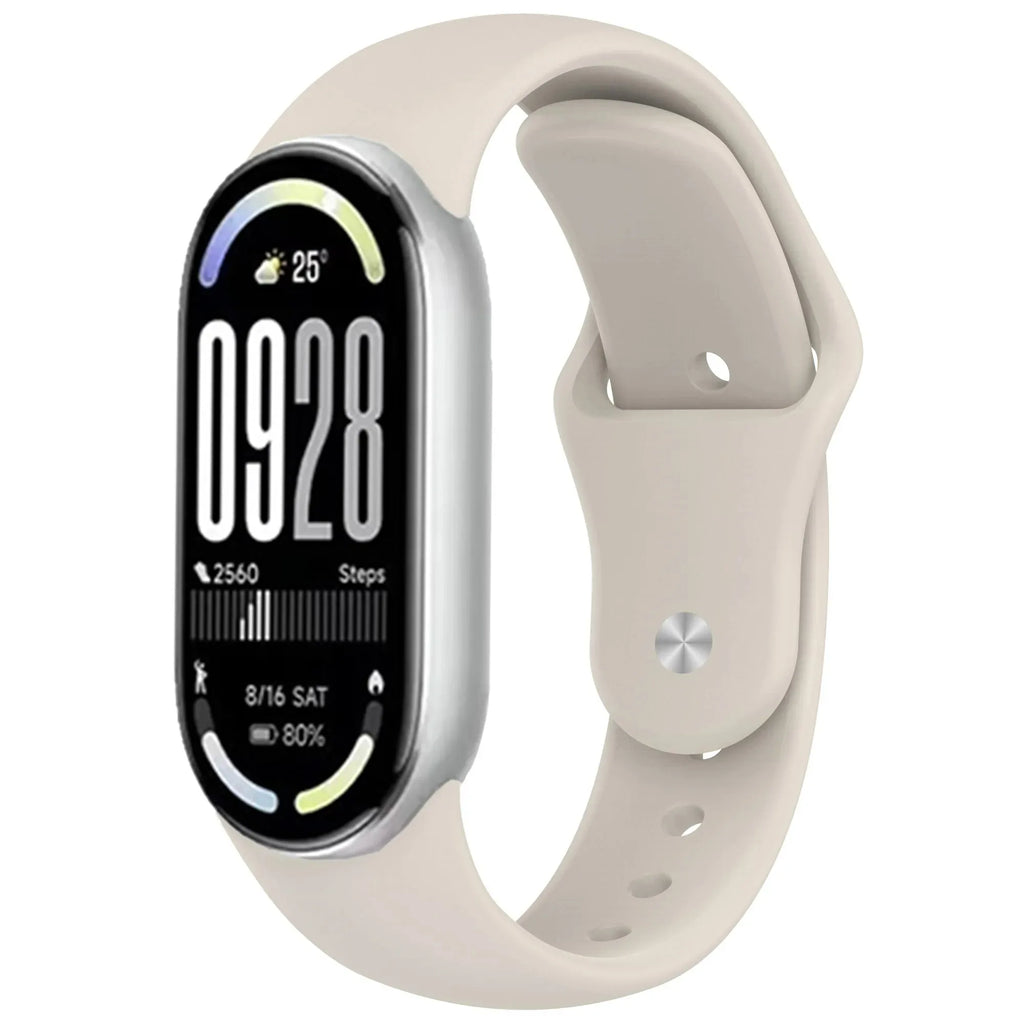 Soft Silicone Strap for Xiaomi Mi Band 10 9 8 NFC Smart Watch Sport Replaceable Bracelet Correa for Mi Band 10 Breathable Strap