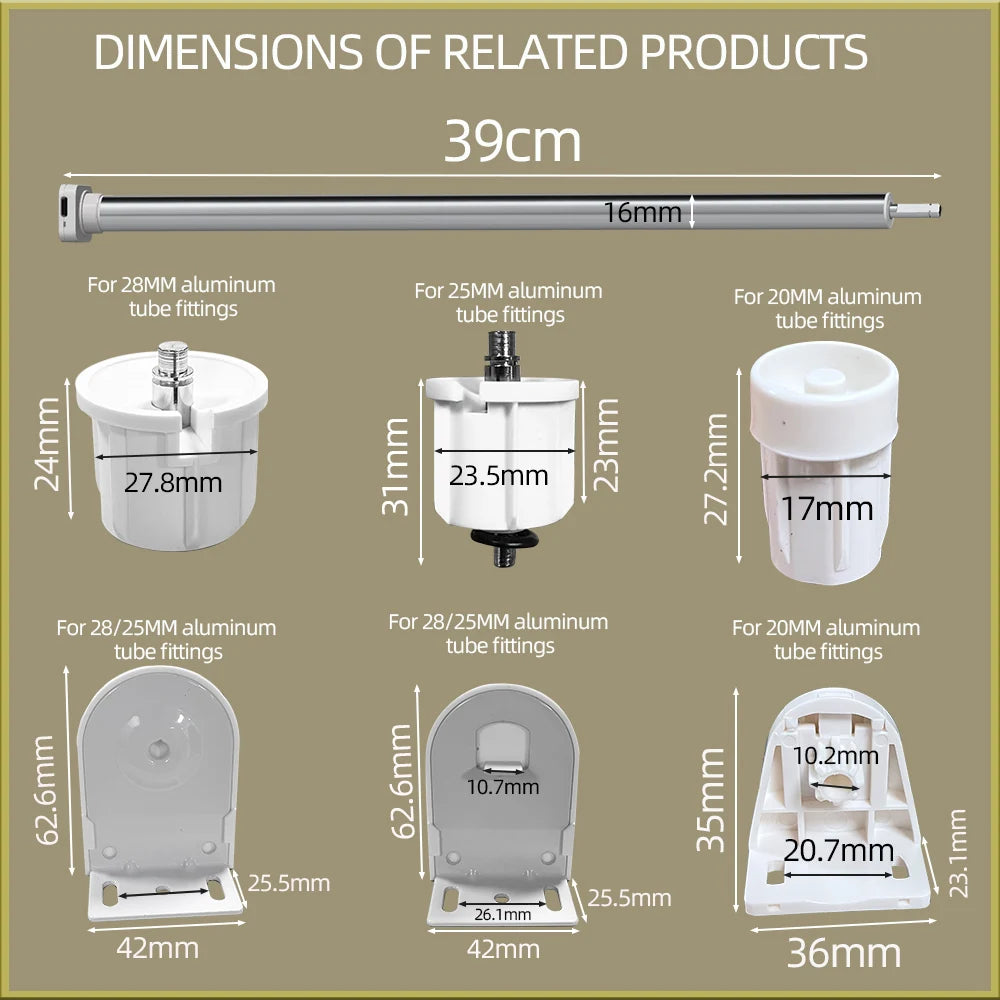DC5V Wired Tuya Wifi Shutter Motor Blind Electric Smart Curtains For Roller Curtain Suitable For 20 25 28mm Blind Tube Alexa