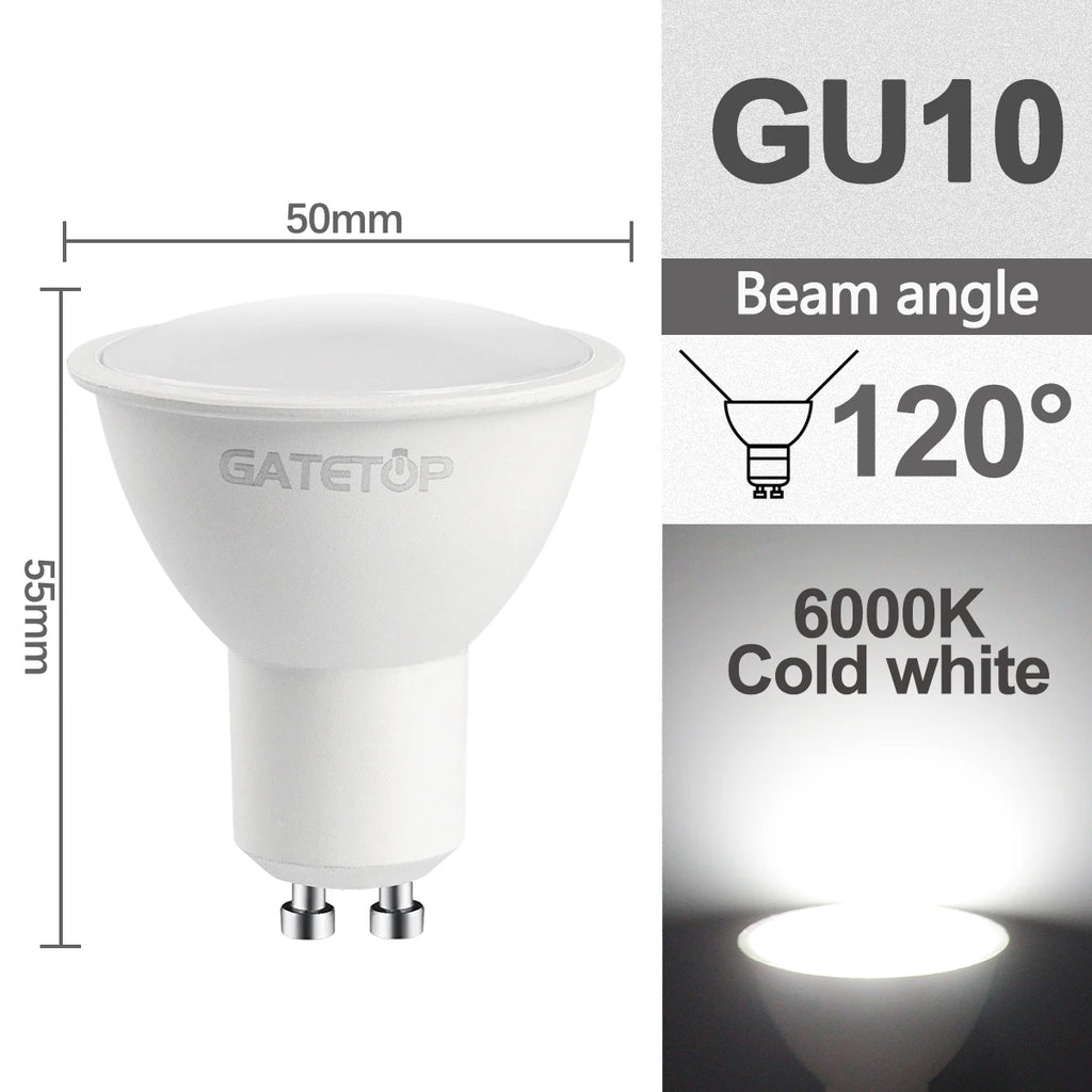 1-10pcs Base GU10 Spotlight Bulb AC220V 110V LED Lighting 3W 5W 6W 7W 8W 9W Good Quality For the Family Living Room Lampara Led