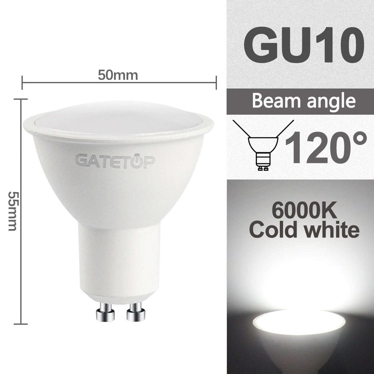 1-10pcs Base GU10 Spotlight Bulb AC220V 110V LED Lighting 3W 5W 6W 7W 8W 9W Good Quality For the Family Living Room Lampara Led