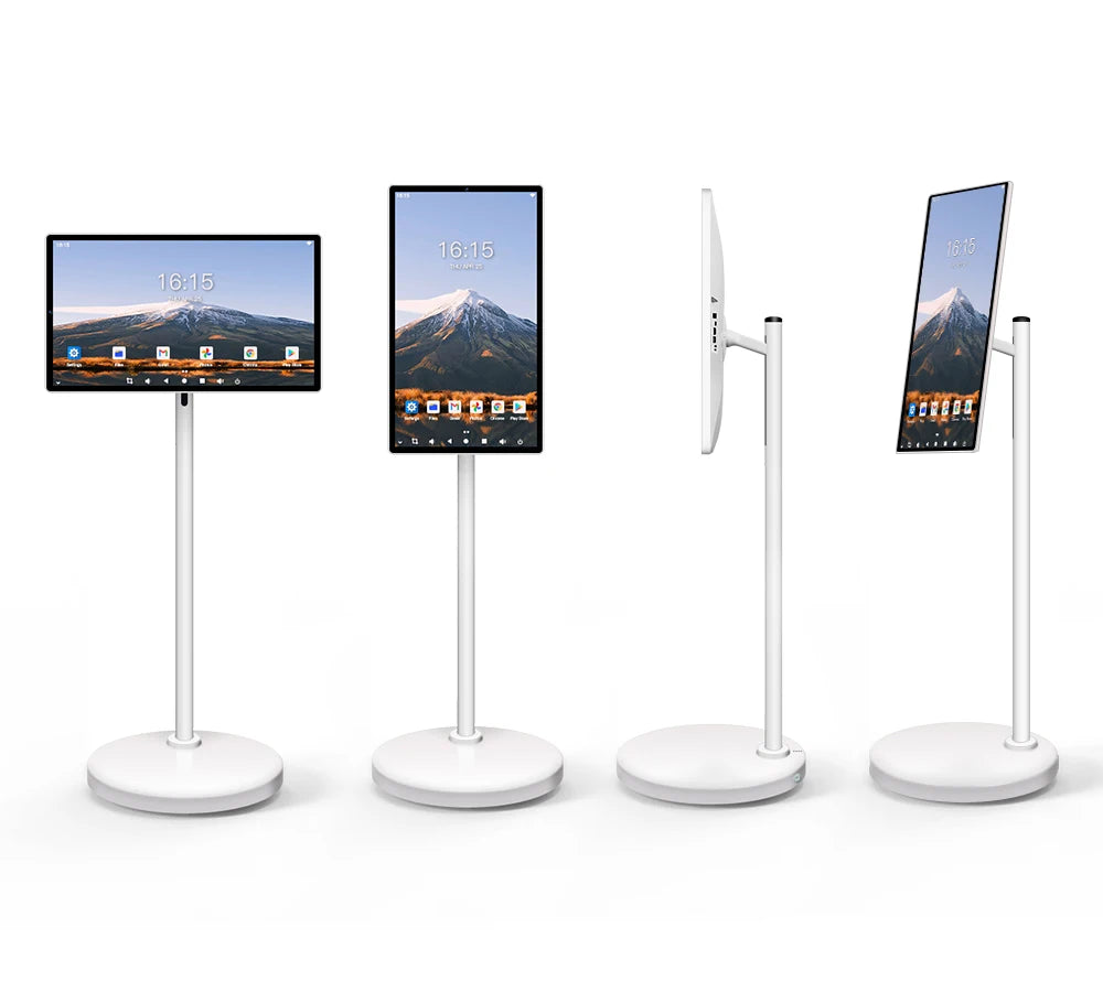 24 Inch Smart Home Fitness Entertainment Movable Charging Screen Built in Dual Speaker High-Definition Camera Smart TV