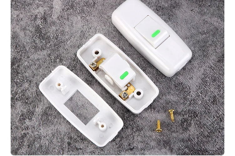 Boat Shape Switch Home Light Switches Classic White Inline On/Off Table Lamp Switches Wires Cable Switches Electrical Accessorie