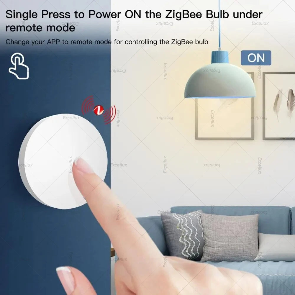 Ewelink Zigbee Smart Push Button Wireless Switch Battery Powered Remote Control Automation Scenario Switch work with Zigbee2MQTT