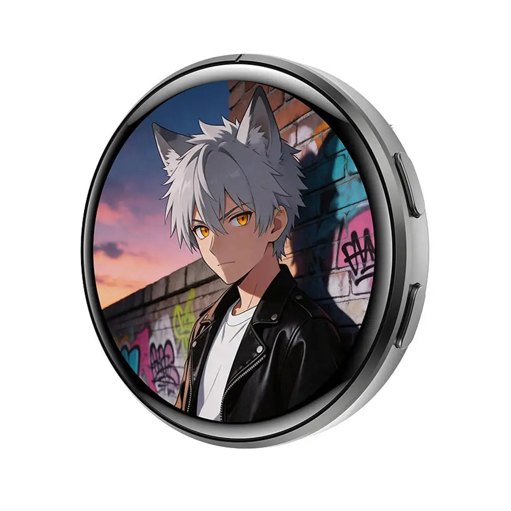 For Ebadge 1.50 Inch Electronic Bar Full Touch Electronic Badge Trendy Play Guzi Anime Badge Fashionable And Cool Standby Mode