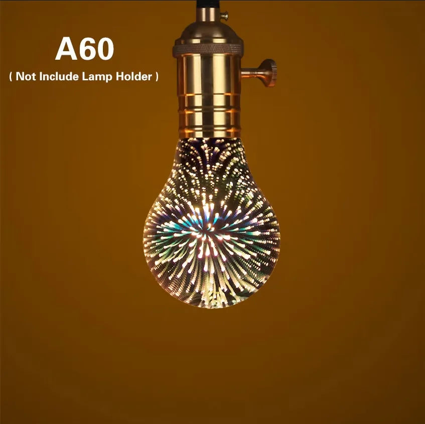 G125 G80 E27 Bulb Night Light Star Fireworks Effect table Lamp Decoration Bulb bedside Home Room Decor Light Luminaria 110V 220V