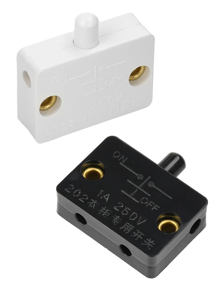 1/3PCS AC 250V Push Switches Door Switches Auto Switche Closet Light Switche Cabinet Door Switche Automatic Reset Push Switches