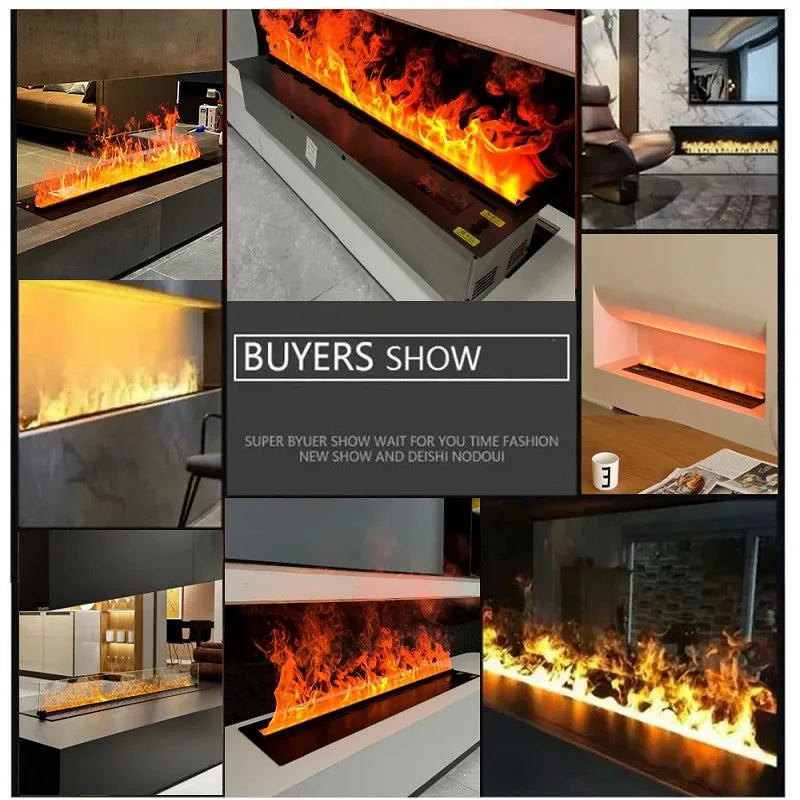 Smart Home 3D Atomized fireplace Decoration With Colorful Flame Decorative fire Mist Intelligent Electric Water Vapor fireplace