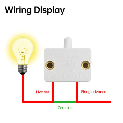 1/3PCS AC 250V Push Switches Door Switches Auto Switche Closet Light Switche Cabinet Door Switche Automatic Reset Push Switches