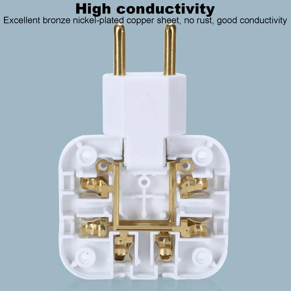 3 Way Multiple Outlet Splitter Extender 180 degree splitter adapter Flat swivel tee for a lightweight outlet Space Saving