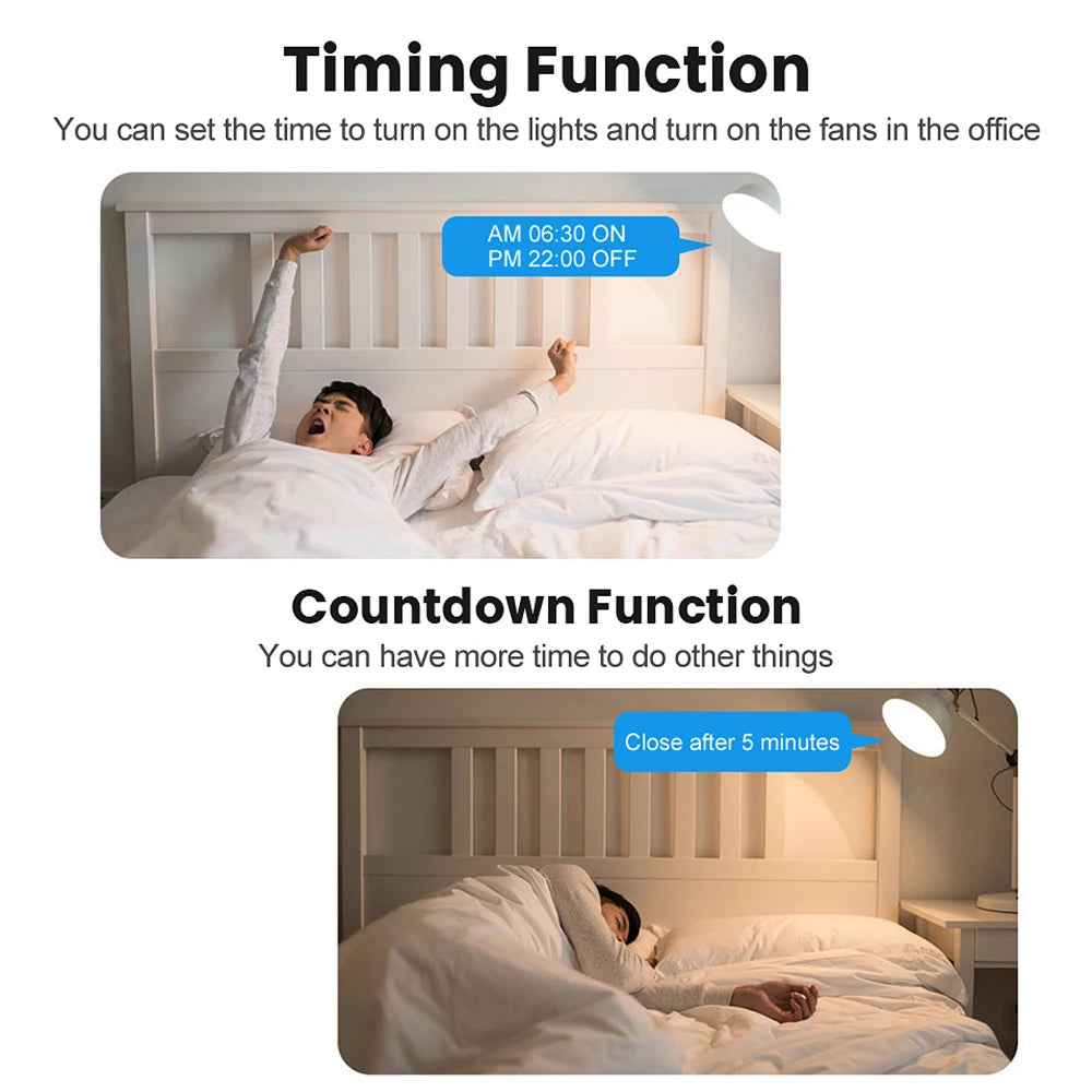 Tuya WiFi Smart Switch Module Dry Contact 10A Smart Home DIY Breaker Relay DC 8-40V AC 85-265V Works with Alexa Google Assistant