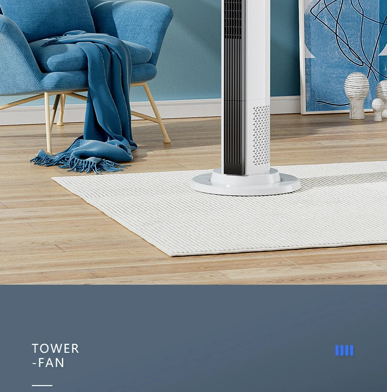 2026 New Upgrade Smart Temp-Control Bladeless Tower Fan With Remote 12H Timer LED Display-Low Noise For Home Oscillating Air Cir