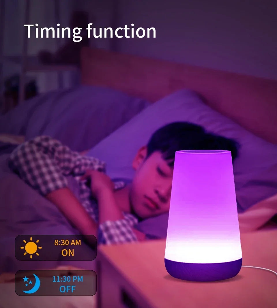 TUYA WiFi Night Light LED Smart Touch Bedside Lamp USB Charging Table Lamp Dimming Night Lamp Room Decor Lamp  Alexa Google Home
