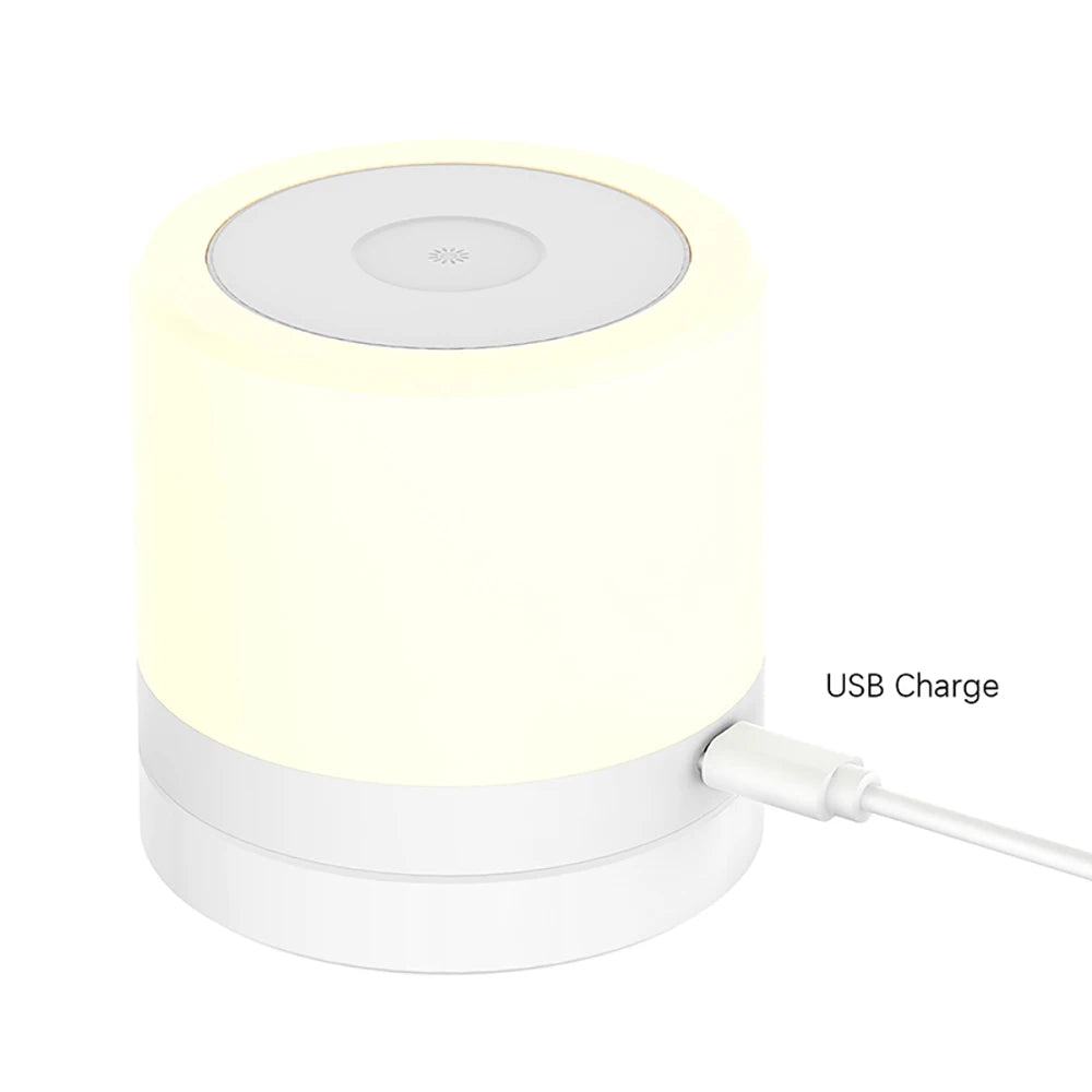 RGB Night Lamp Camping Light Atmosphere Night Lights Bedside Lamps Color Changing Tent with Remote Touch Control for Bedroom Dec