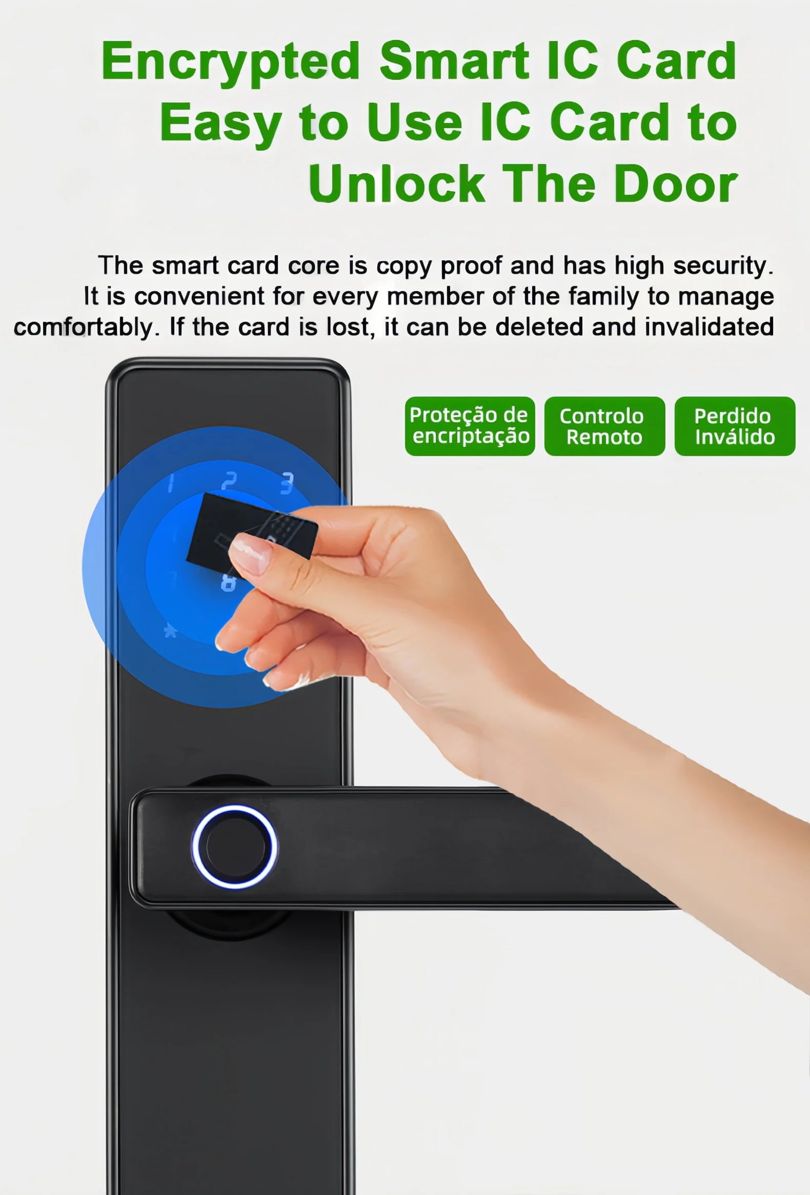 CDOK K20-Tuya Bluetooth door lock, multiple unlocking methods, suitable for office/apartment/B&B/bedroom doors
