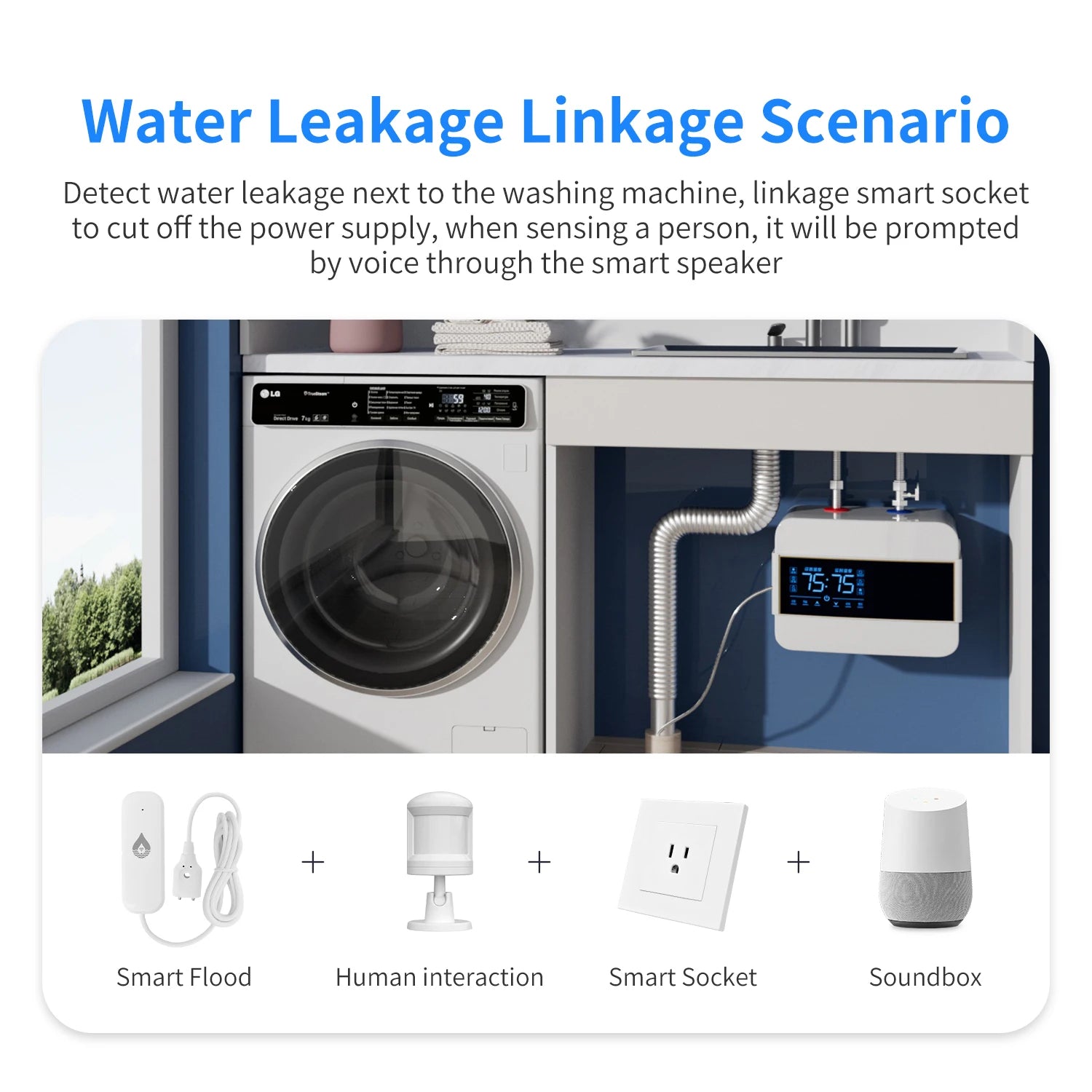 WIFI/Zigbee Water Level Leak Detector Alarm Sensor Smart Home Security System Protection Tuya APP Remote Control