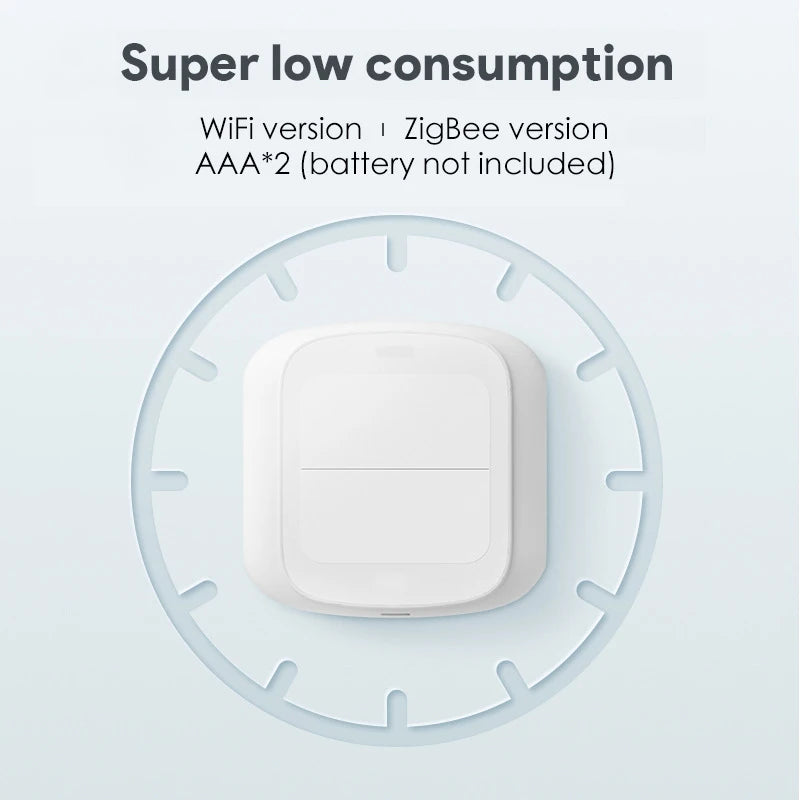 Tuya 2 Gang WiFi/ZigBee Wireless 6 Scene Switch Wall Push Button Controller Automation Control Switch For Smart Life App