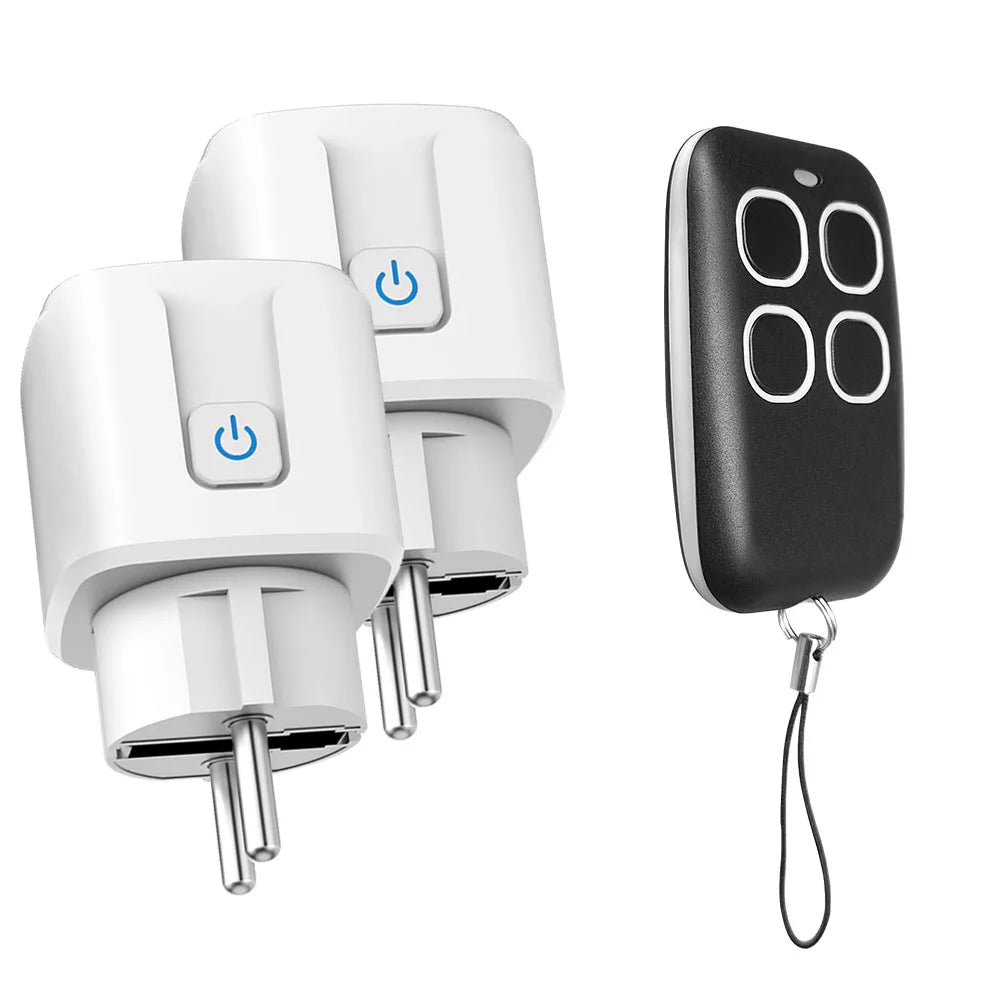 433mhz Rf Wireless Remote Control Outlet 15A Electrical Socket Switch AC 110V 220V EU Plug Black 4Button Transmitter for LED FAN
