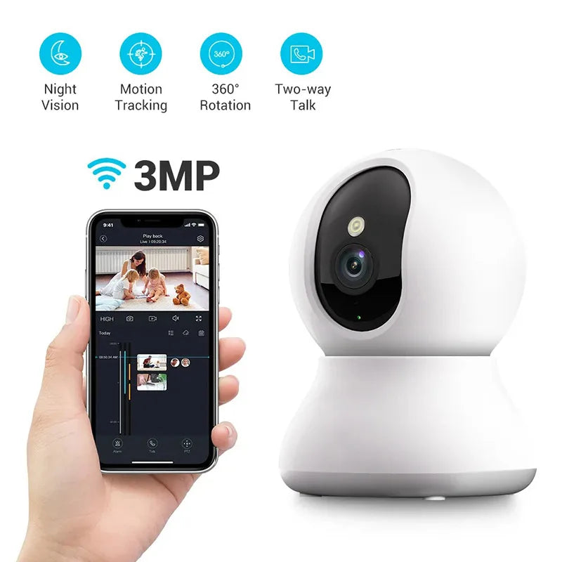 1080P  Smart Mini WiFi IP Camera Indoor Wireless Surveillance Auto Tracking Of Human Home Security CCTV Baby Pet Monitor