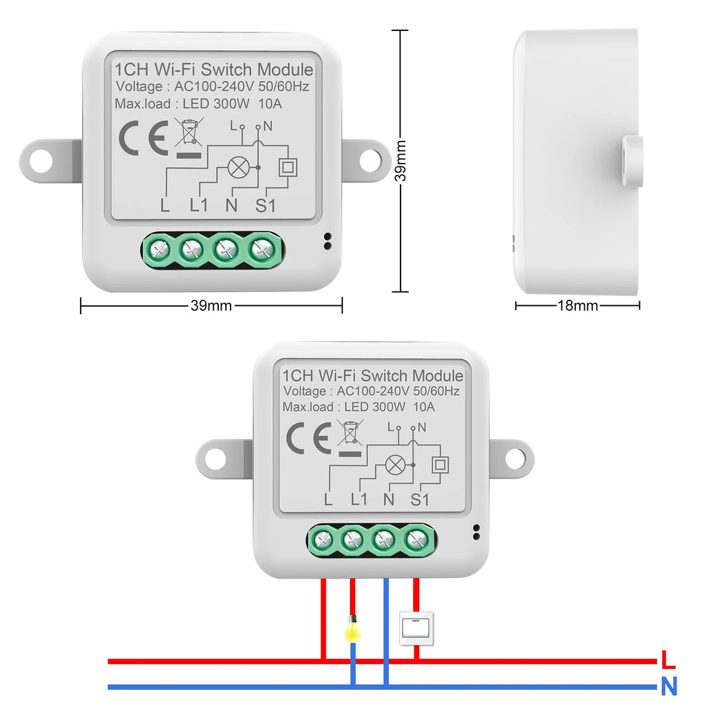 Matter Tuya WiFi Zigbee Mini Curtain Switch Interrupter Roller Shutters Smart Blind Breaker Module Work with  Alexa Google Home