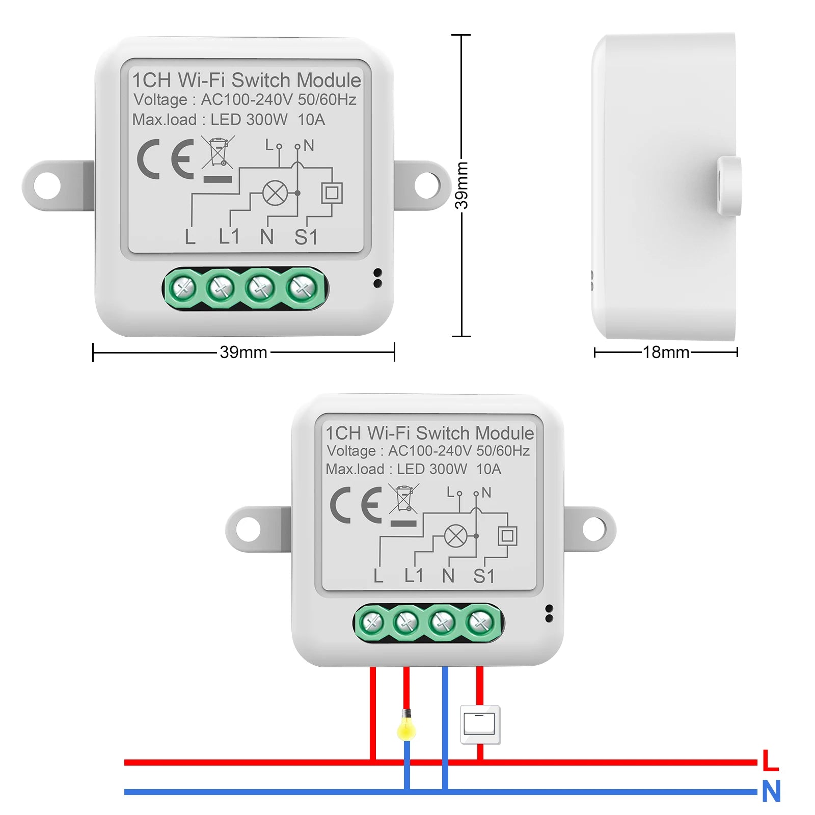 Matter Tuya WiFi Zigbee Mini Curtain Switch Interrupter Roller Shutters Smart Blind Breaker Module Work with  Alexa Google Home