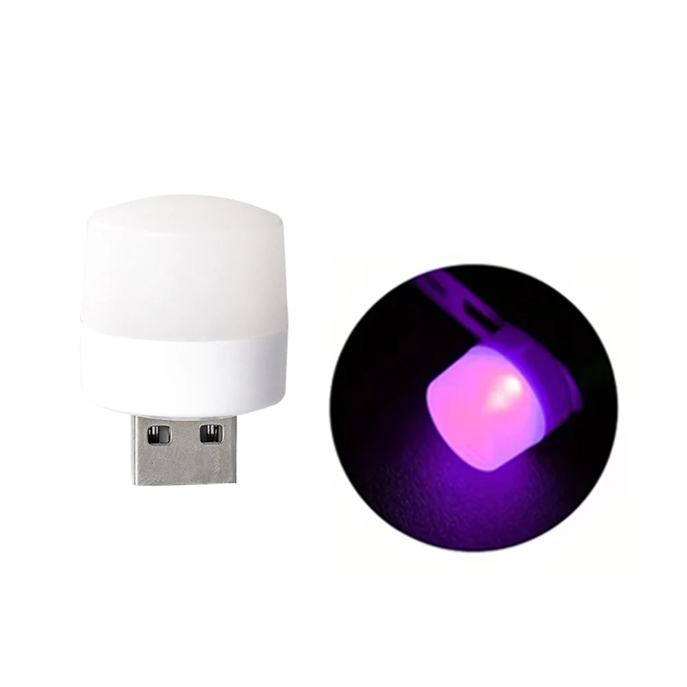 1Pcs/3Pcs Mini USB Night Light Eye Protection Book Reading Light USB Plug Power Charging LED Night Lamp Colorful Light for Party