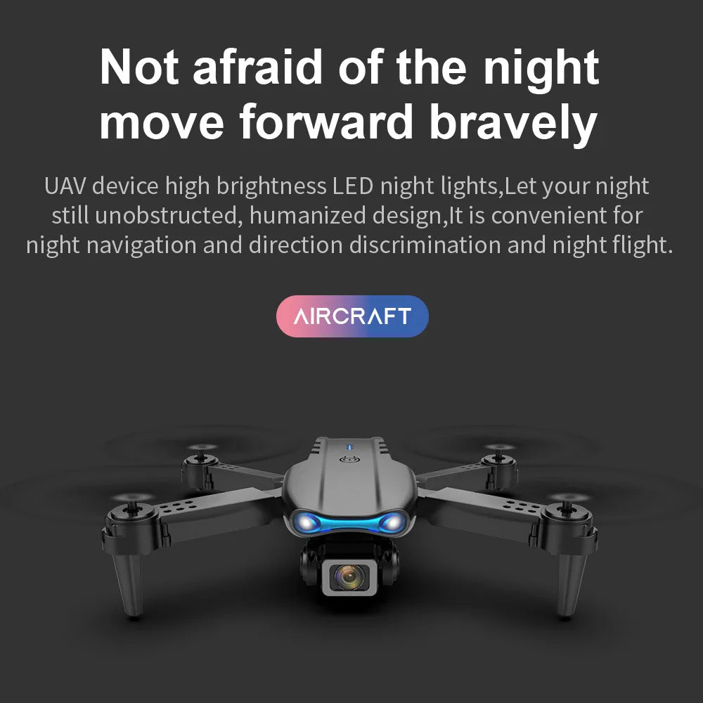E99Pro HD Professional 4K Aerial Photography Drone Dual Camera WIFI FPV Quadcopter Obstacle Avoidance 40cm Blue Landing Pad Avai