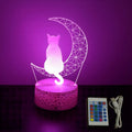 Cute Cat 3D Lamp LED Night Light Table Lamps Nightlight for Children's Lights Smart Touch Home Bedroom Desk Decor Birthday Gifts