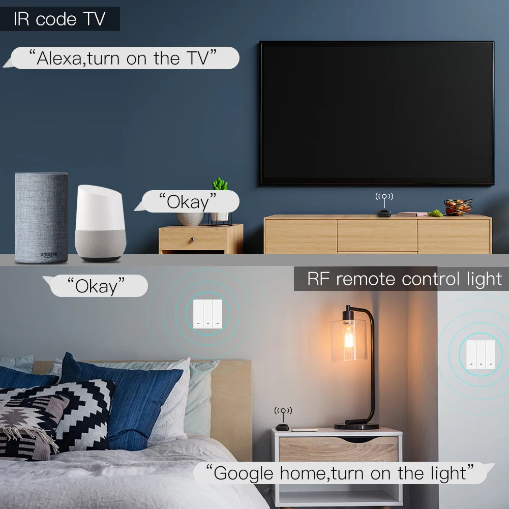 MOES Tuya WiFi IR RF Remote for Air Conditioning TV Universal Infrared Remote Control Works with Alexa, Google Home