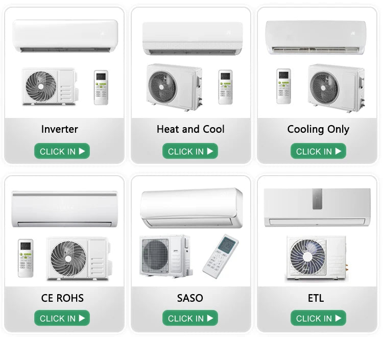 Smart Home AC 9000BTU 12000BTU, High Efficiency Cooling, R32 Gas, Black, CE Certified, Energy Efficient Air Conditioner
