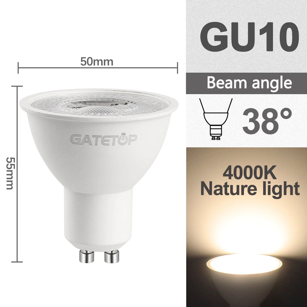 1-10pcs Base GU10 Spotlight Bulb AC220V 110V LED Lighting 3W 5W 6W 7W 8W 9W Good Quality For the Family Living Room Lampara Led