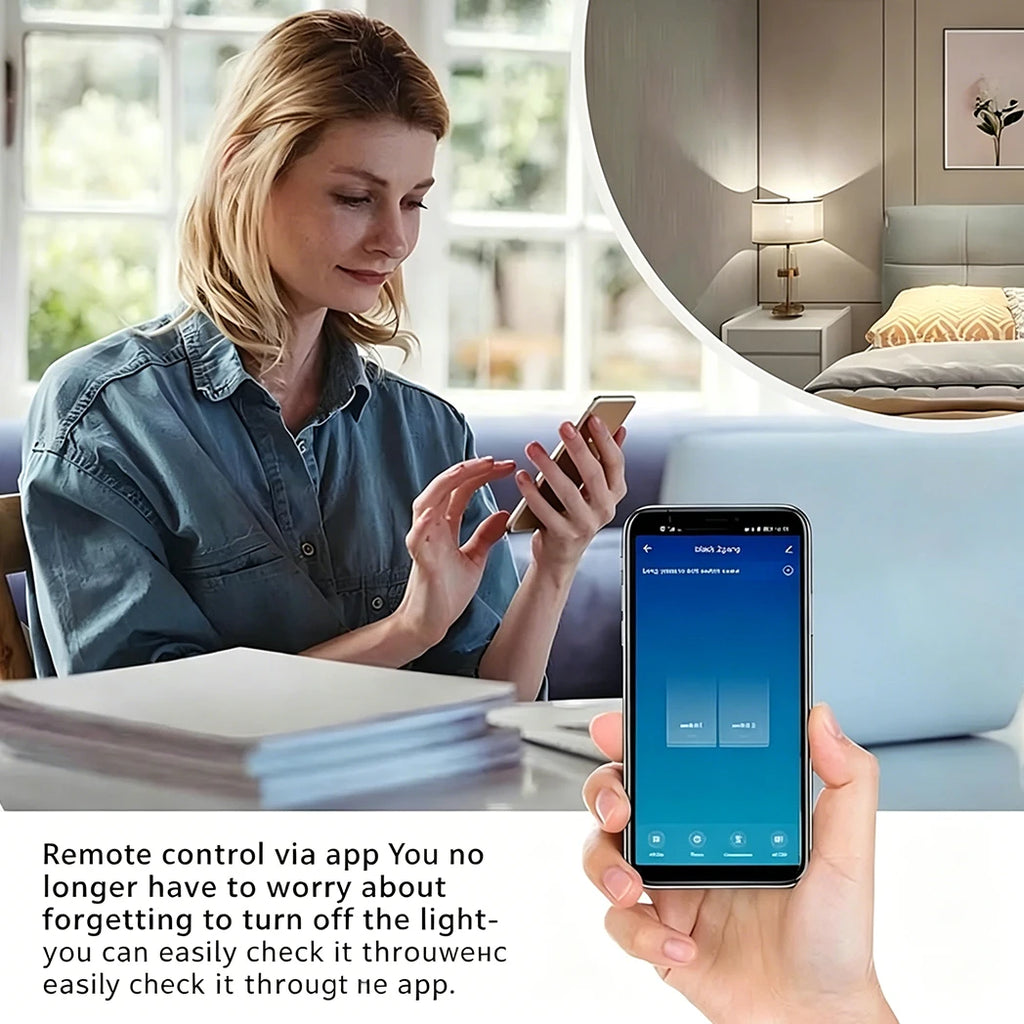 Tuya WiFi Smart Touch Switch 1/2/3/4 Gang 2-Way Control EU Glass Panel Light Switch Neutral Wire Alexa Google Voice Control Time