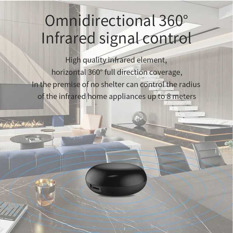 Smart Tuya Universal IR Remote Control Wi-Fi Bluetooth Voice Control for Smart Home TV Air Conditioner