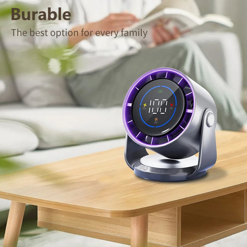 Smart Electric fan Portable desktop rechargeable 100 RPM USB Desktop fan Silent wall mounted cooling fan