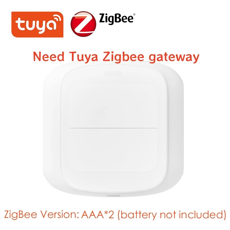 Tuya 2 Gang WiFi/ZigBee Wireless 6 Scene Switch Wall Push Button Controller Automation Control Switch For Smart Life App