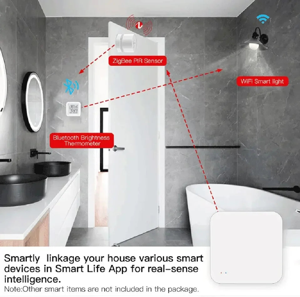 Tuya Zigbee Hub  Wireless Multi Mode Gateway For Smart Home Automation for ZigBee Devices Via Smart Life tuya smart home