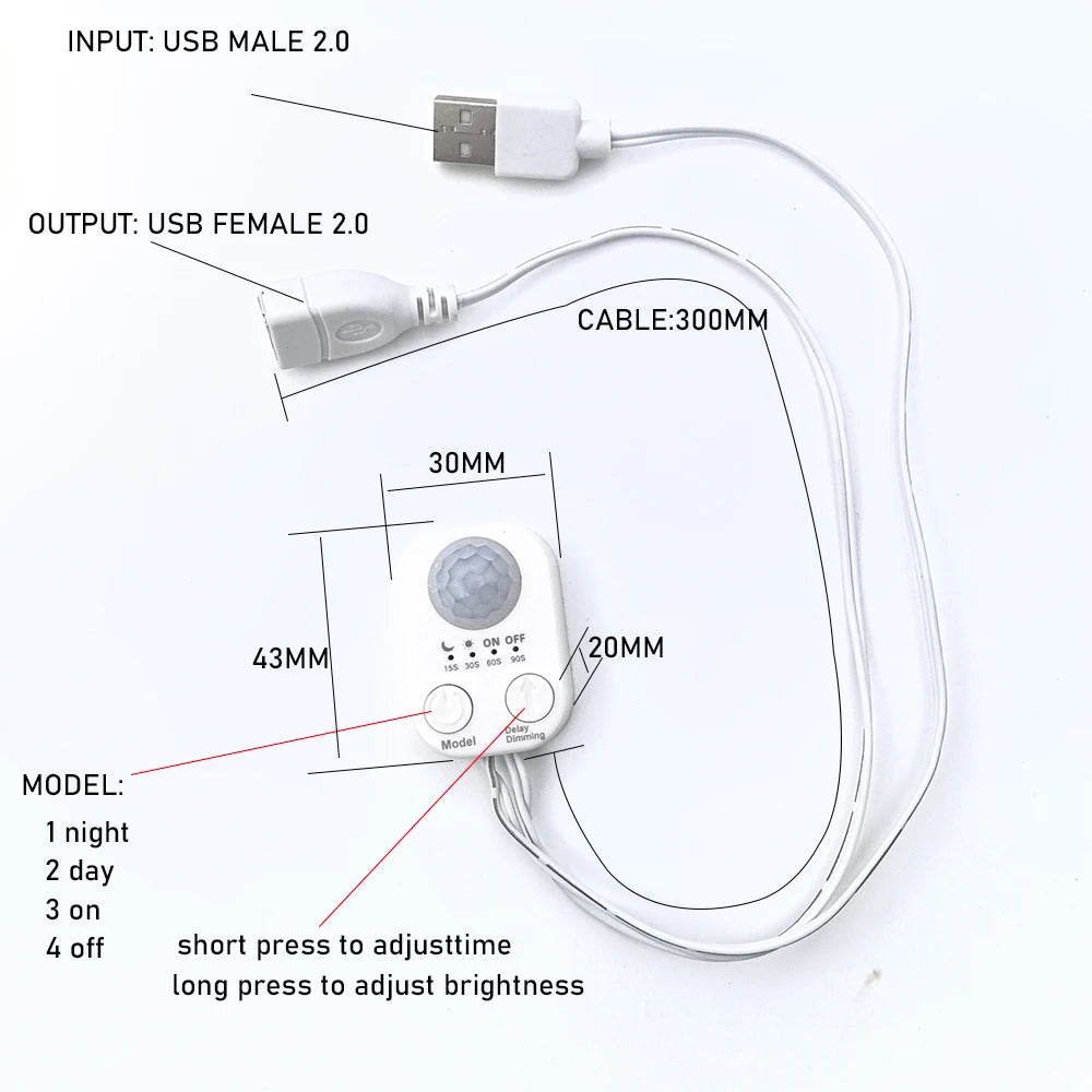 Body Infrared PIR Motion Sensor Switch Human Motion Sensor Detector Switch For LED Light Strip