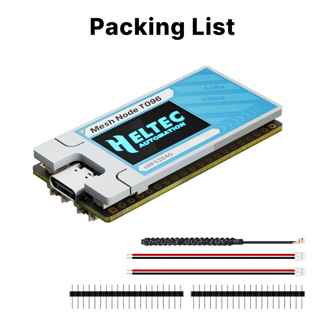 Heltec Tracker Mesh Node T096 nRF52840 SX1262 LoRa Chip Ultra-low Power BLE GNSS 28±1dBm Meshtastic MeshCore Global Positioning