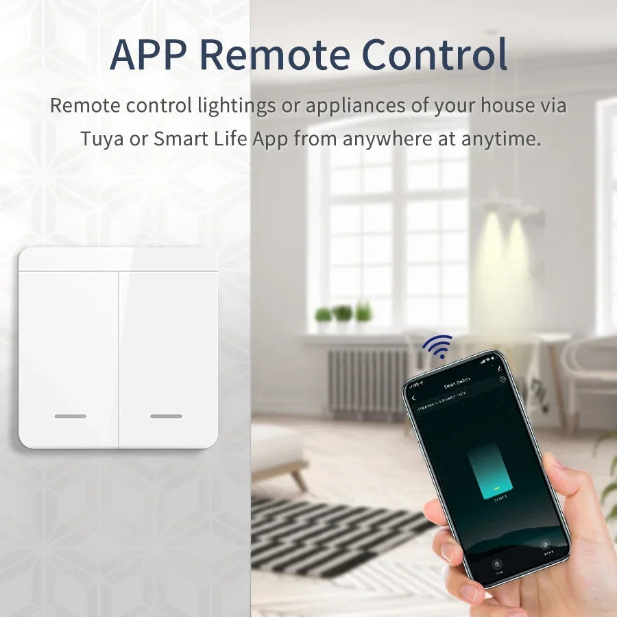 Tuya Smart WiFi Switch Smart Home Wireless RF 433mhz Smart Switch Wall Switch Smart Life APP Voice Control Via Alexa Google Home