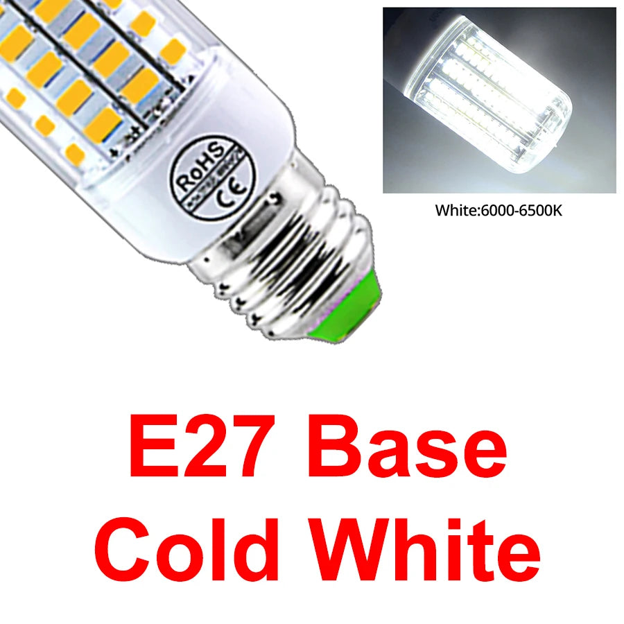 AC 220V E14 E27 LED Lamp SMD 5730 Corn Bulb 24 36 56 72LEDs Lamparas for Home Decoration Ampoule LED Light White Warm White