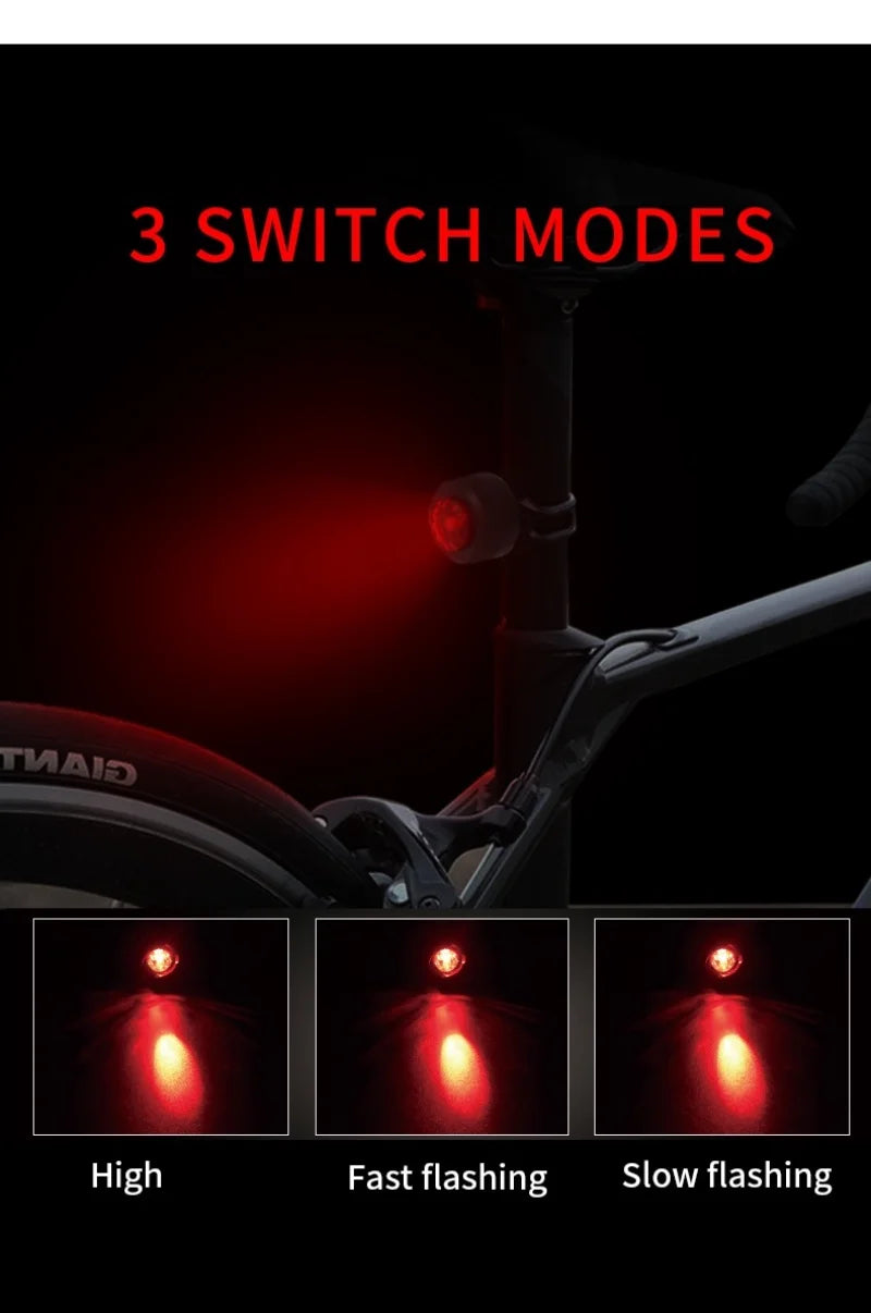 BUCKLOS Bike Light Set Rechargeable Rear Light Front Lamp Waterproof Riding Headlight USB MTB Taillight Led 1PC Cycling Parts
