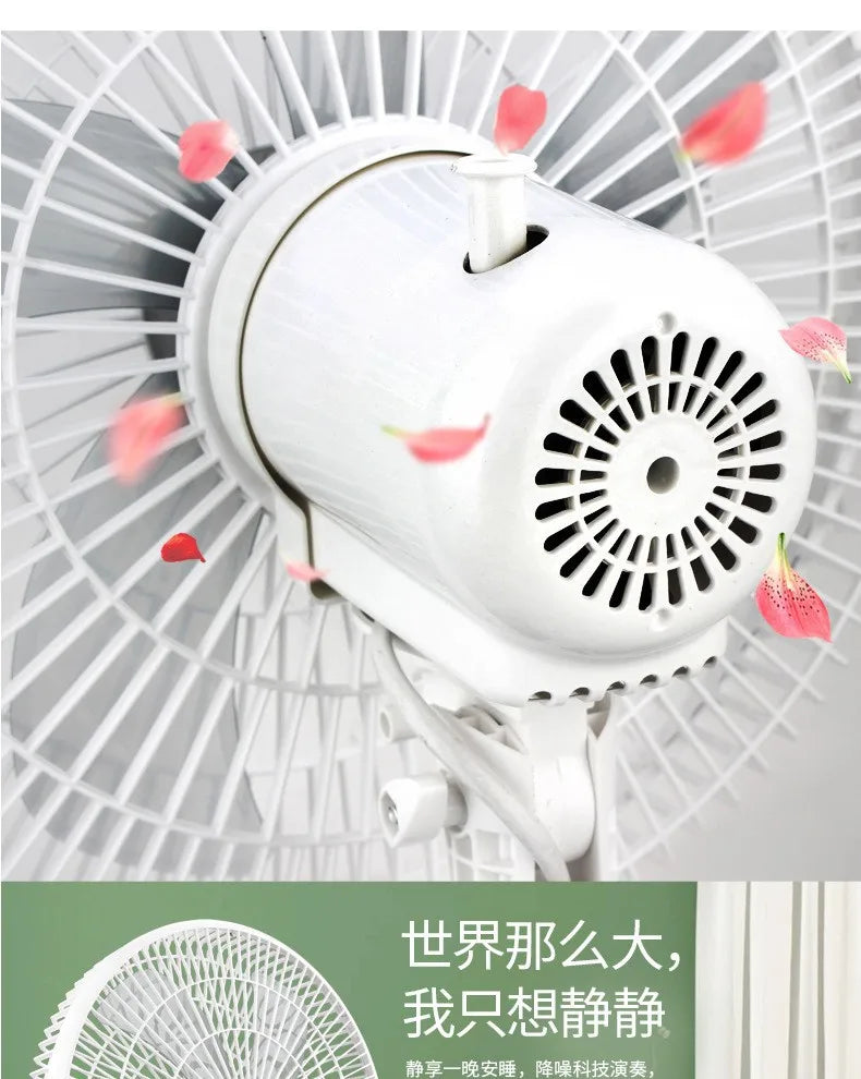 Smart Home Remote Control Electric Fan 16-Inch 8-Gear Large Wind with Timing Remote Control Home Stand Fan