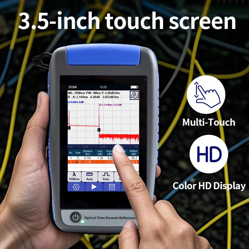 Mini Active OTDR Fiber Optic Tester Smart ODTR Optical Fiber Reflectometer Breakpoint Loss Living Test OPM VFL 1310 1550 1625nm