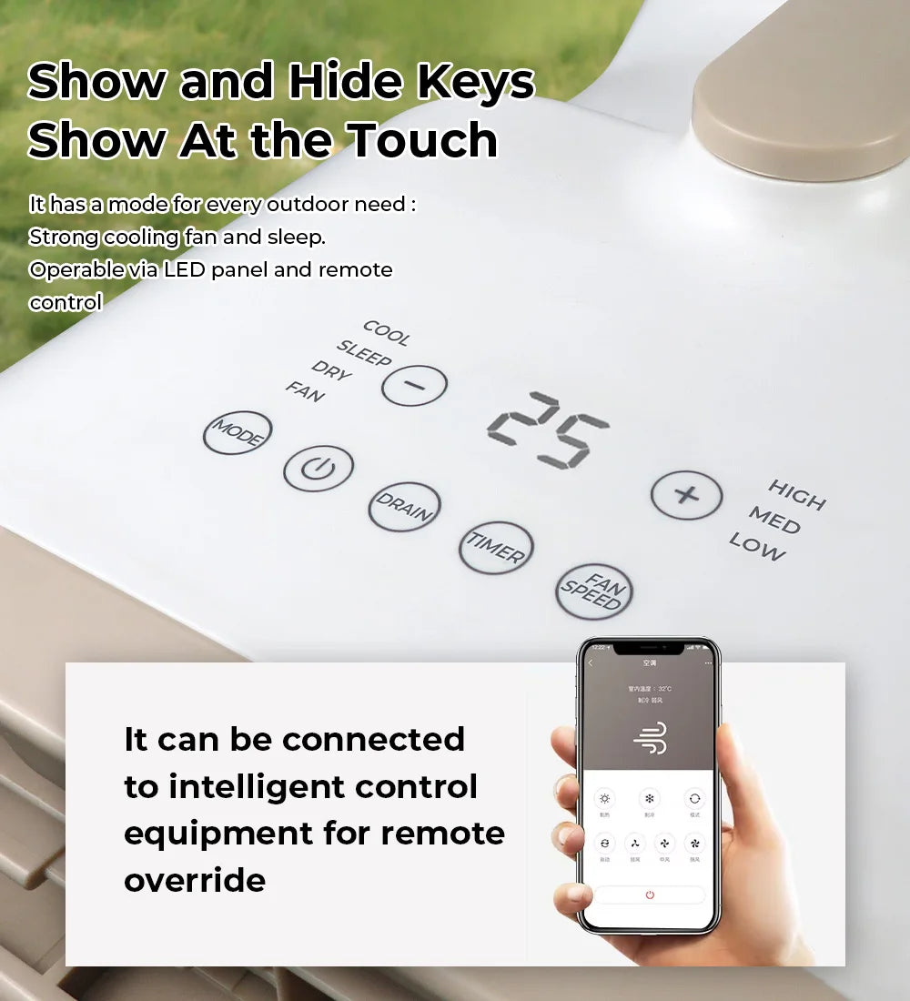 High Speed Cooling Window air Conditioner Smart Design Energy Saving Mini air Conditioner for Desktop Office