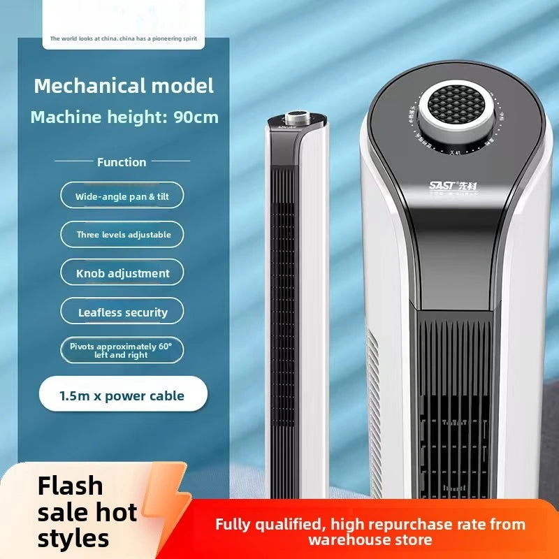 2026 New Upgrade Smart Temp-Control Bladeless Tower Fan With Remote 12H Timer LED Display-Low Noise For Home Oscillating Air Cir