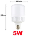 100W-5W  E27 Screw Base LED Bulb AC 220V, High Brightness Non-Flickering, Super Bright White Light with Good Heat Dissipation