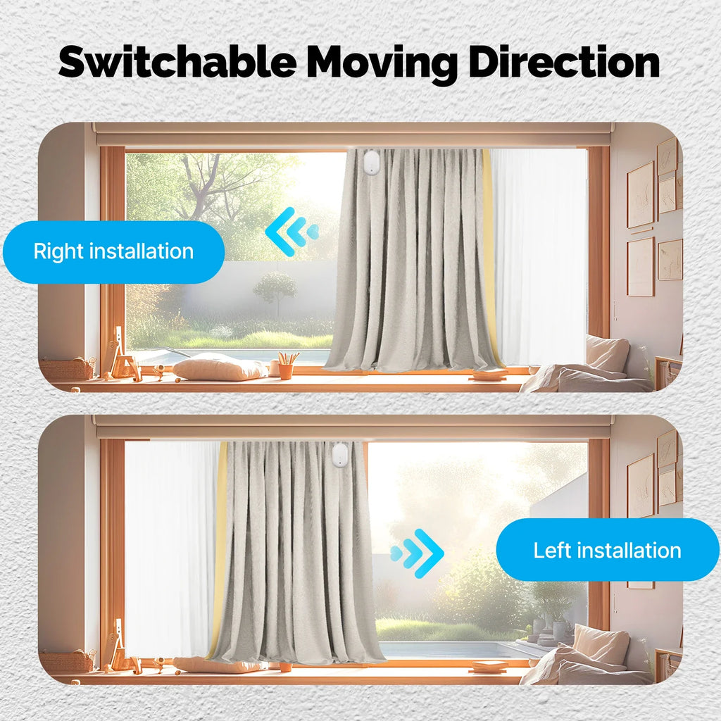 MOES Tuya ZigBee Smart Electric Curtain Robot Timing Auto Opener Closer Light Sensor App Remote Control Support Alexa GoogleHome