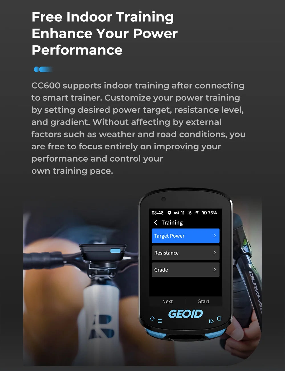 GEOID GPS Bike Computer Smart Navigation Color Screen Odometer Wireless ANT+ WIFI Cycling Speedometer